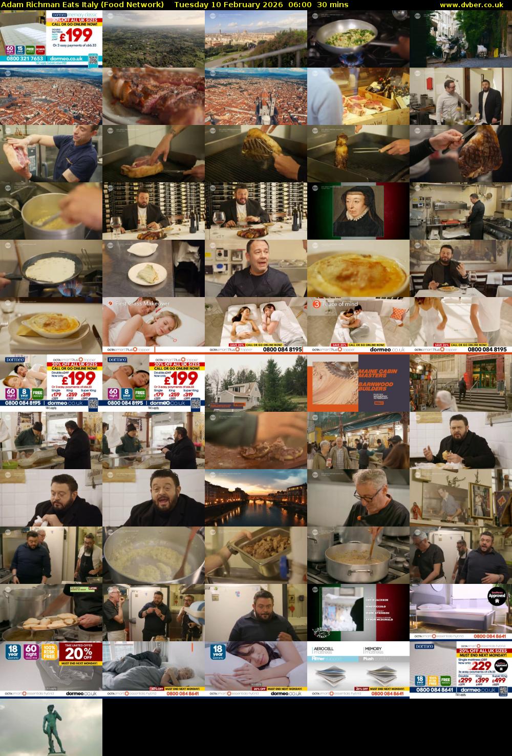 Adam Richman Eats Italy (Food Network) Tuesday 10 February 2026 06:00 - 06:30