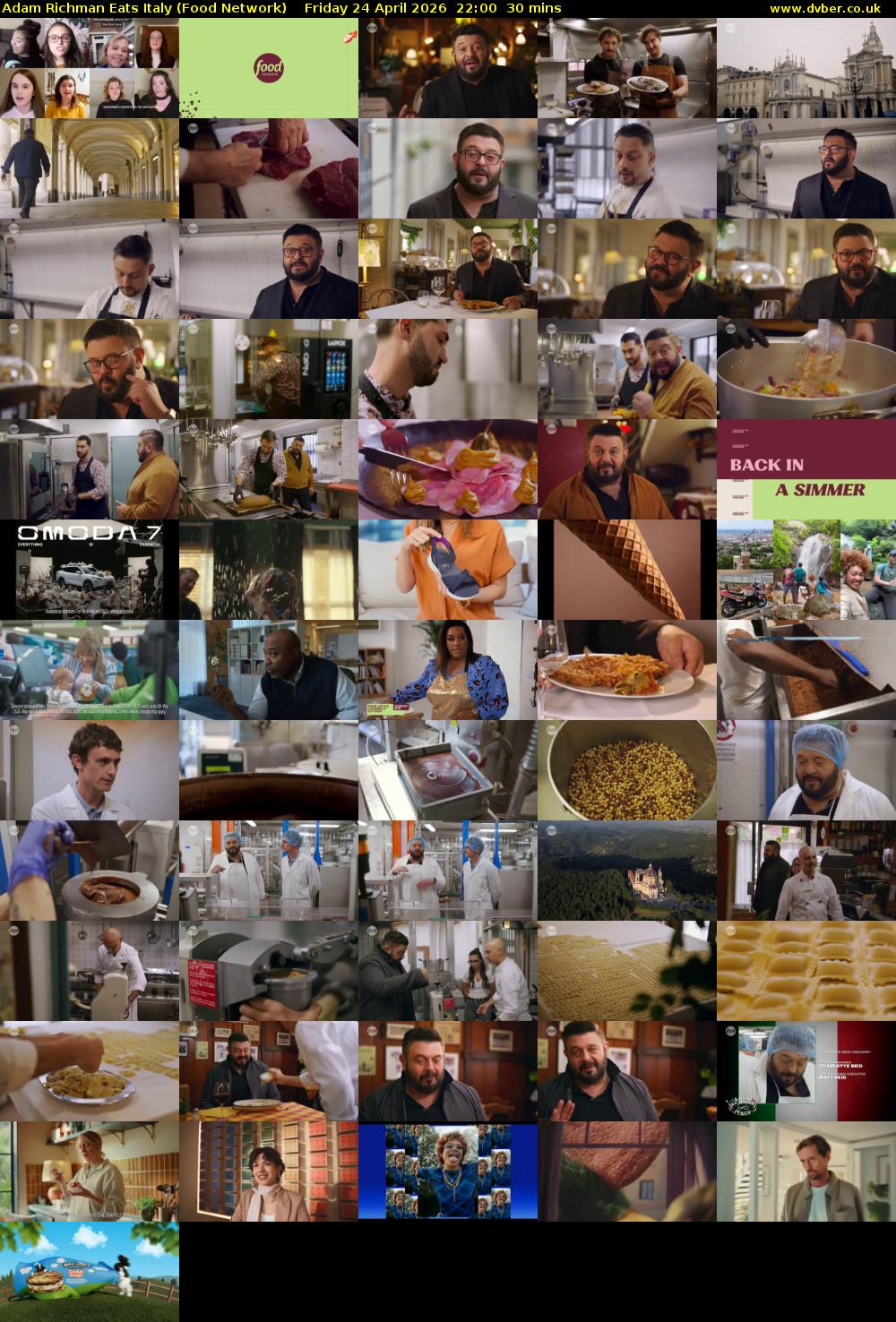 Adam Richman Eats Italy (Food Network) Friday 24 April 2026 22:00 - 22:30