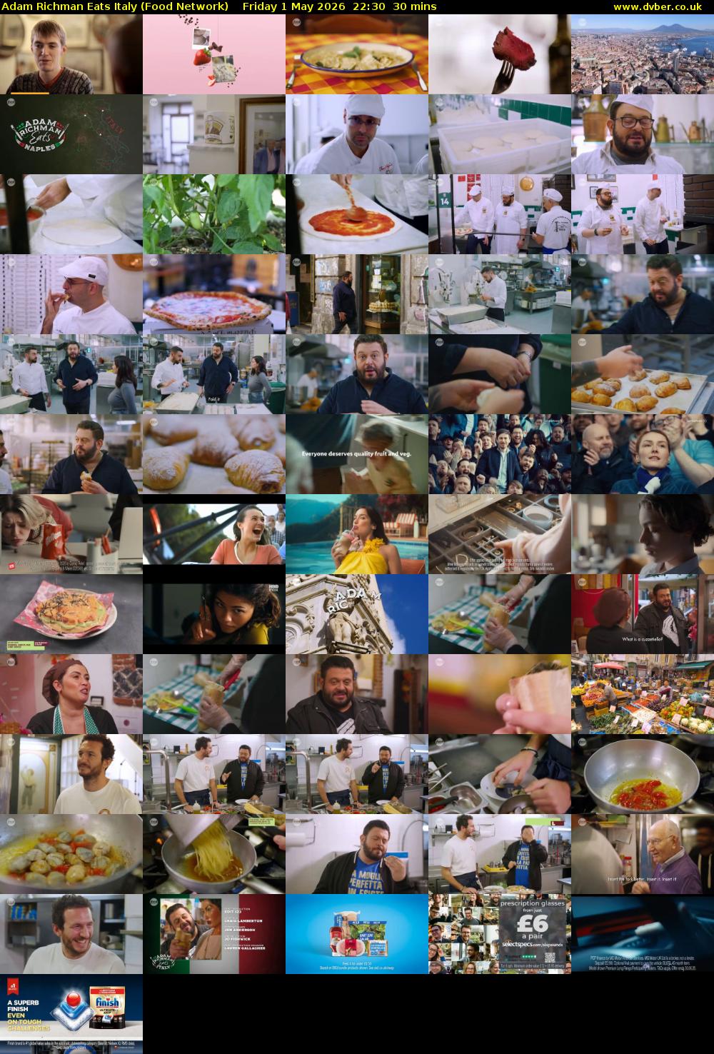 Adam Richman Eats Italy (Food Network) Friday 1 May 2026 22:30 - 23:00