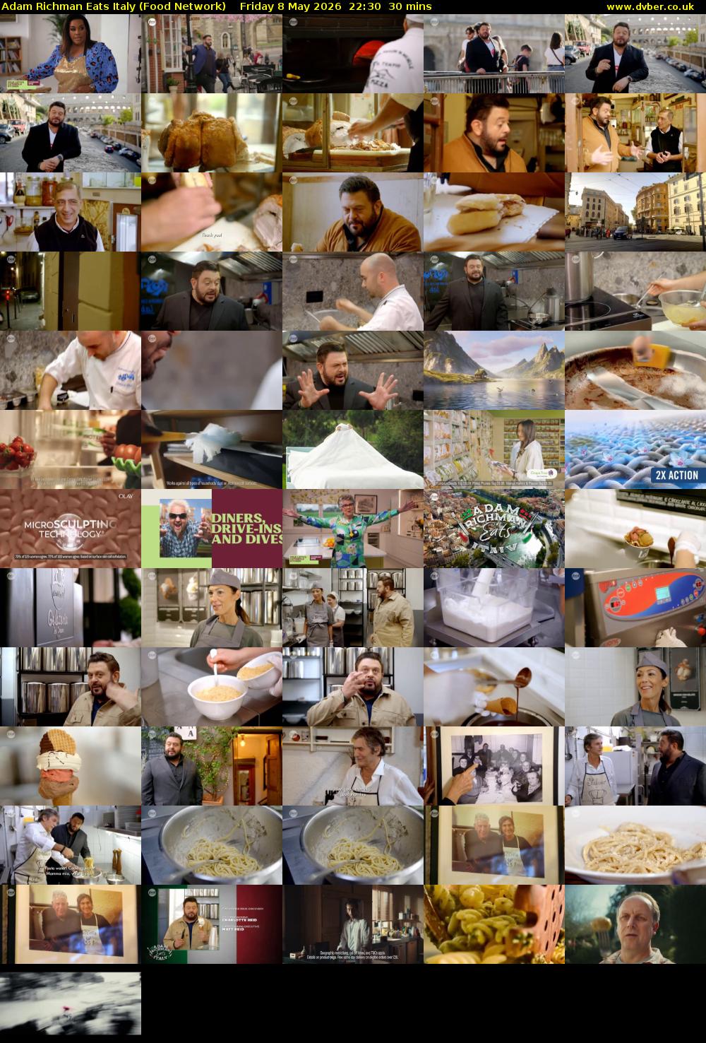 Adam Richman Eats Italy (Food Network) Friday 8 May 2026 22:30 - 23:00