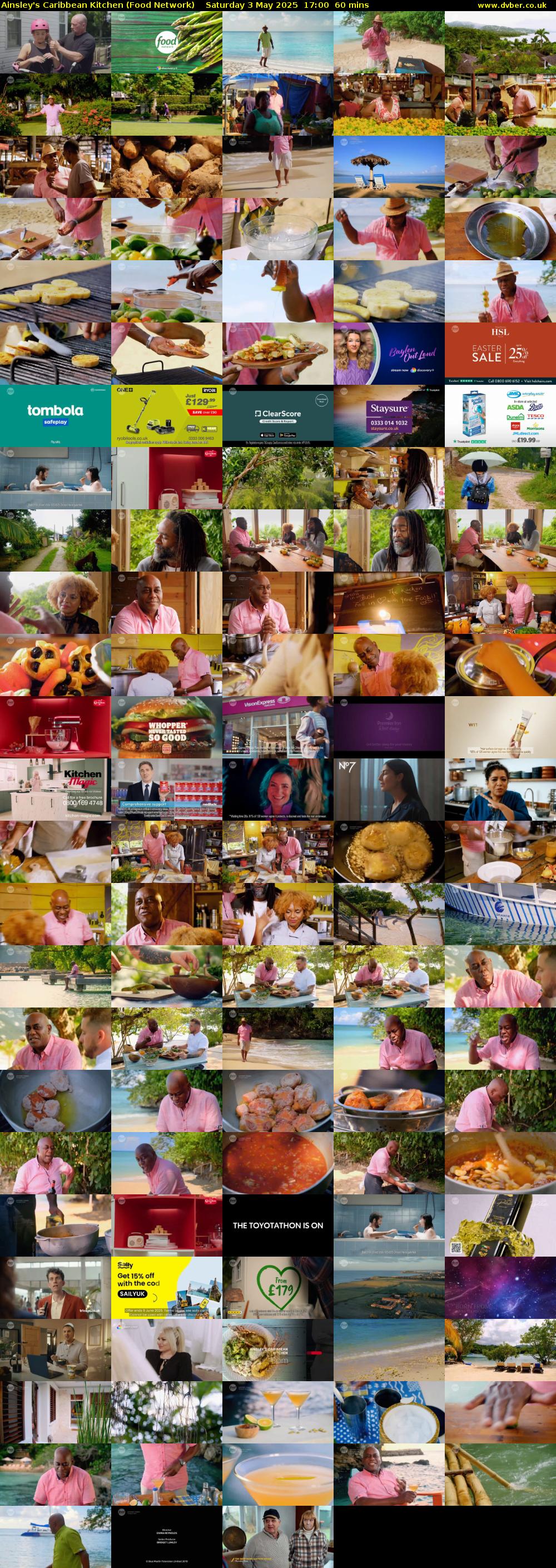 Ainsley's Caribbean Kitchen (Food Network) Saturday 3 May 2025 17:00 - 18:00