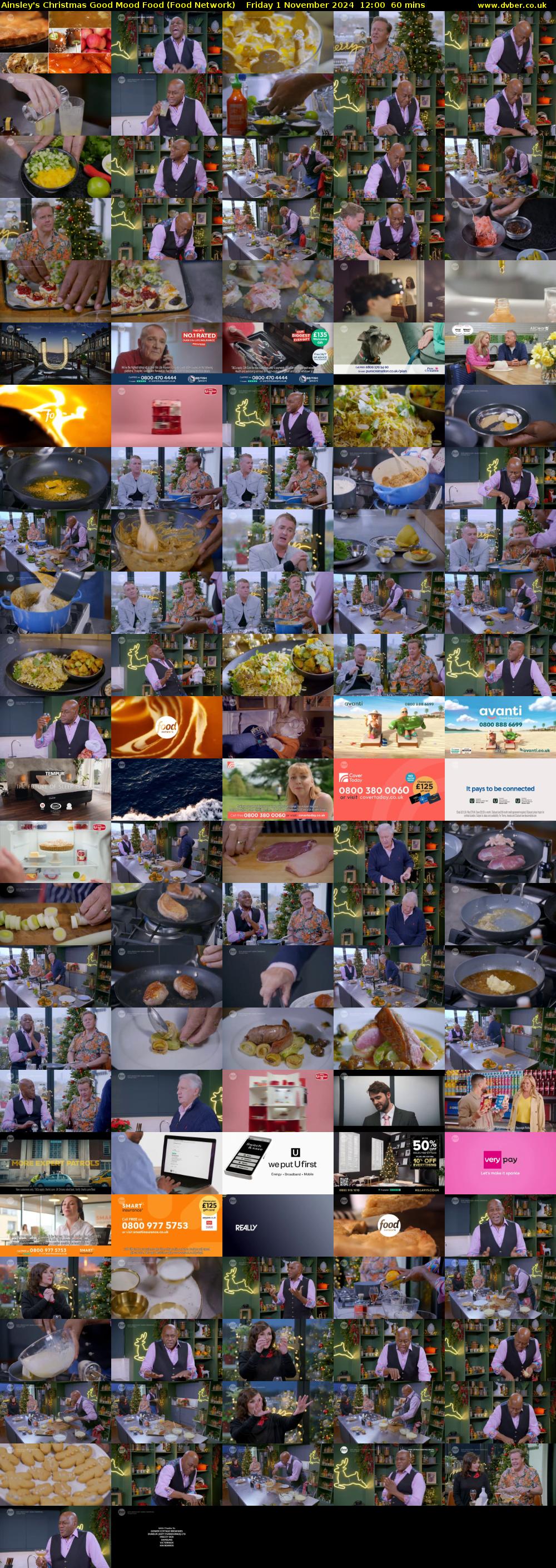 Ainsley's Christmas Good Mood Food (Food Network) Friday 1 November 2024 12:00 - 13:00