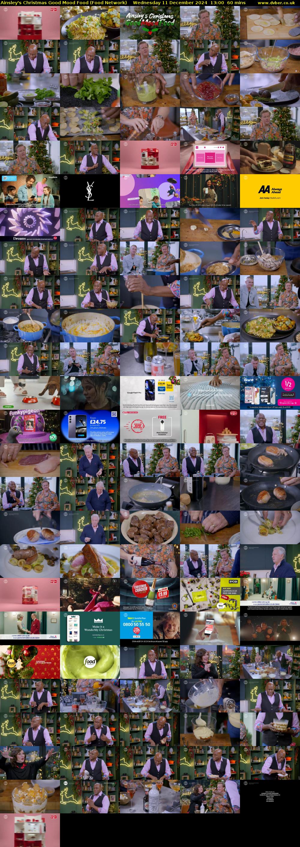 Ainsley's Christmas Good Mood Food (Food Network) Wednesday 11 December 2024 13:00 - 14:00