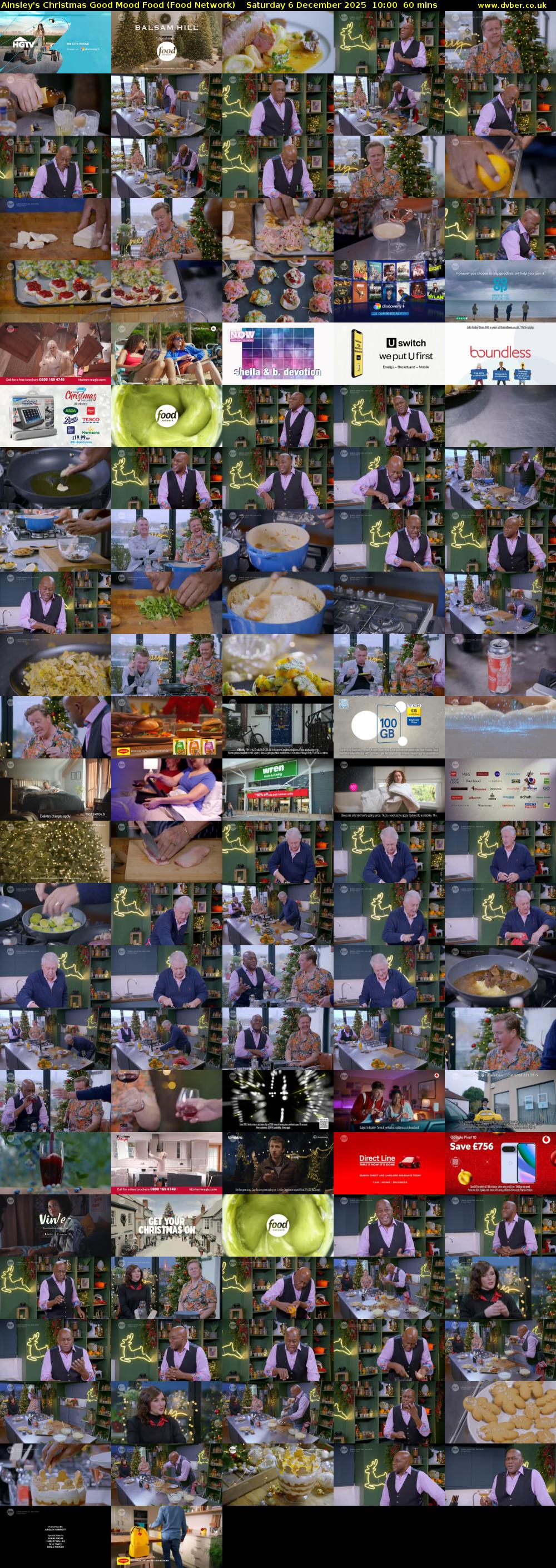 Ainsley's Christmas Good Mood Food (Food Network) Saturday 6 December 2025 10:00 - 11:00
