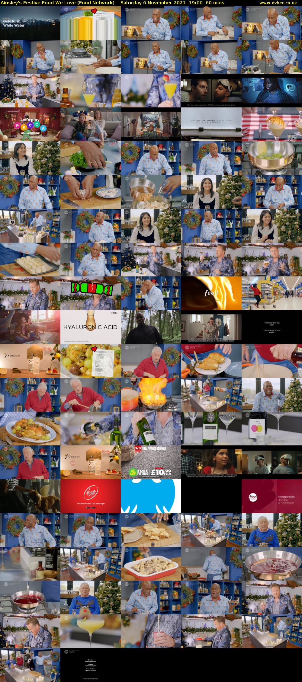 Ainsley's Festive Food We Love (Food Network) Saturday 6 November 2021 19:00 - 20:00
