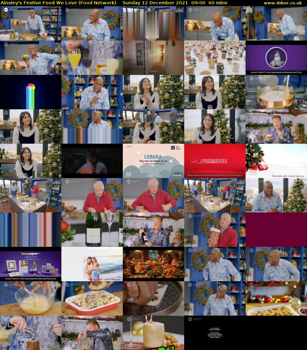 Ainsley's Festive Food We Love (Food Network) Sunday 12 December 2021 09:00 - 10:00