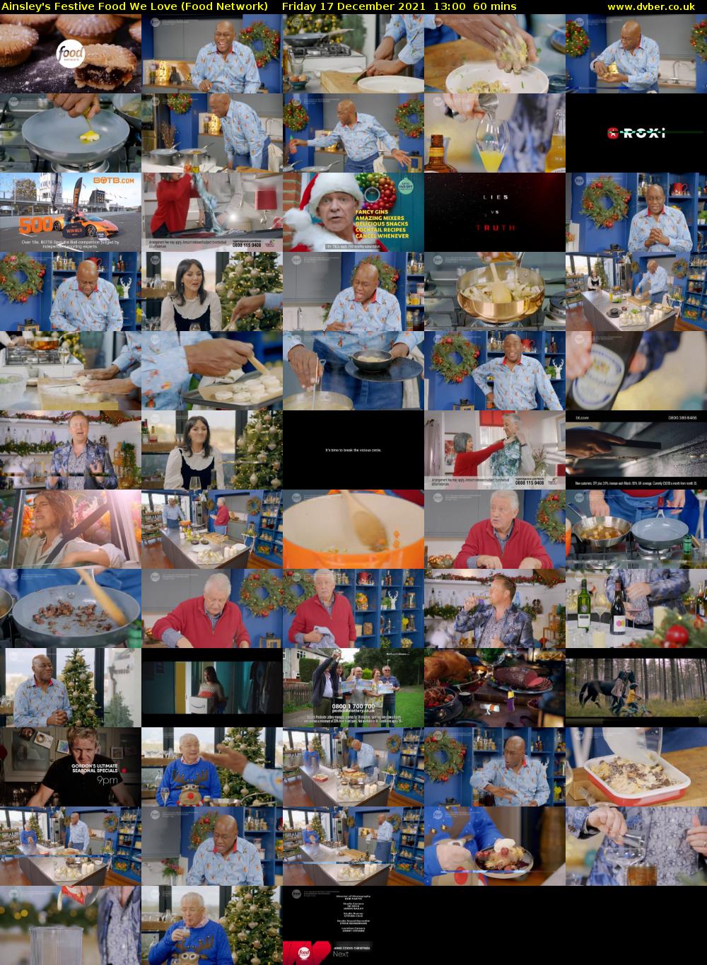 Ainsley's Festive Food We Love (Food Network) Friday 17 December 2021 13:00 - 14:00