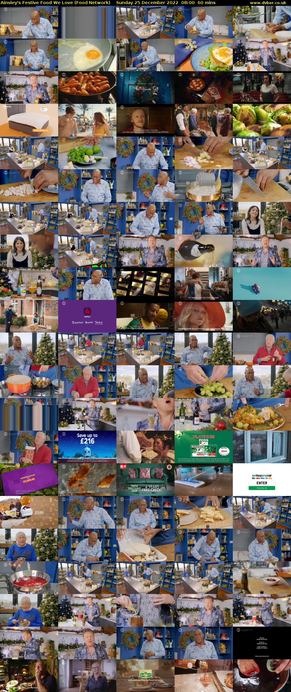 Ainsley's Festive Food We Love (Food Network) Sunday 25 December 2022 08:00 - 09:00