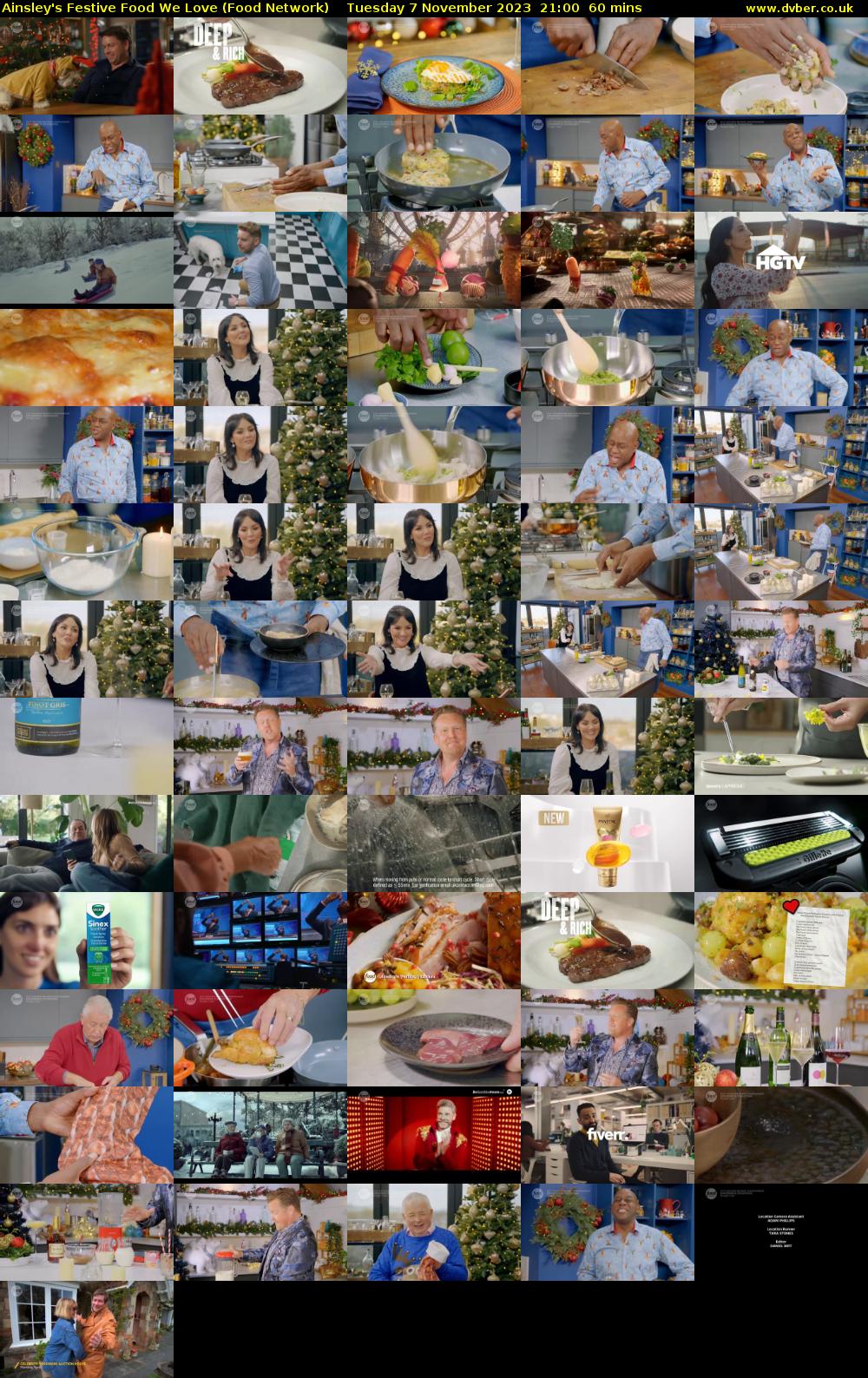 Ainsley's Festive Food We Love (Food Network) Tuesday 7 November 2023 21:00 - 22:00