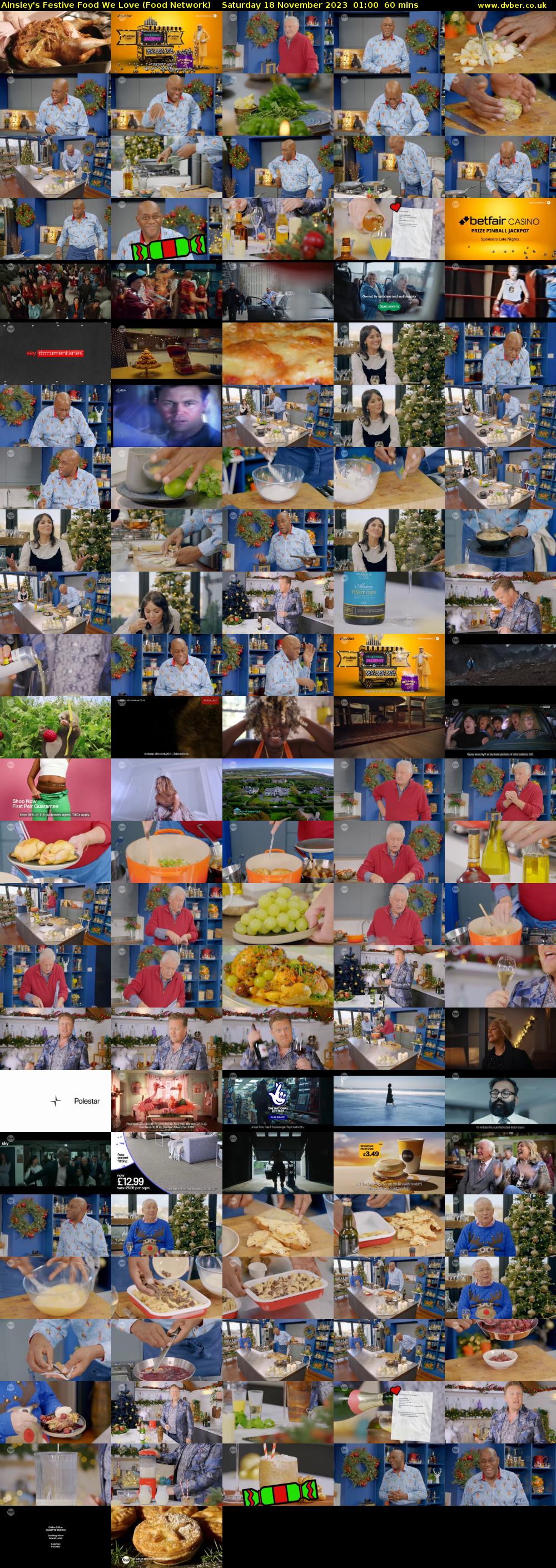 Ainsley's Festive Food We Love (Food Network) Saturday 18 November 2023 01:00 - 02:00