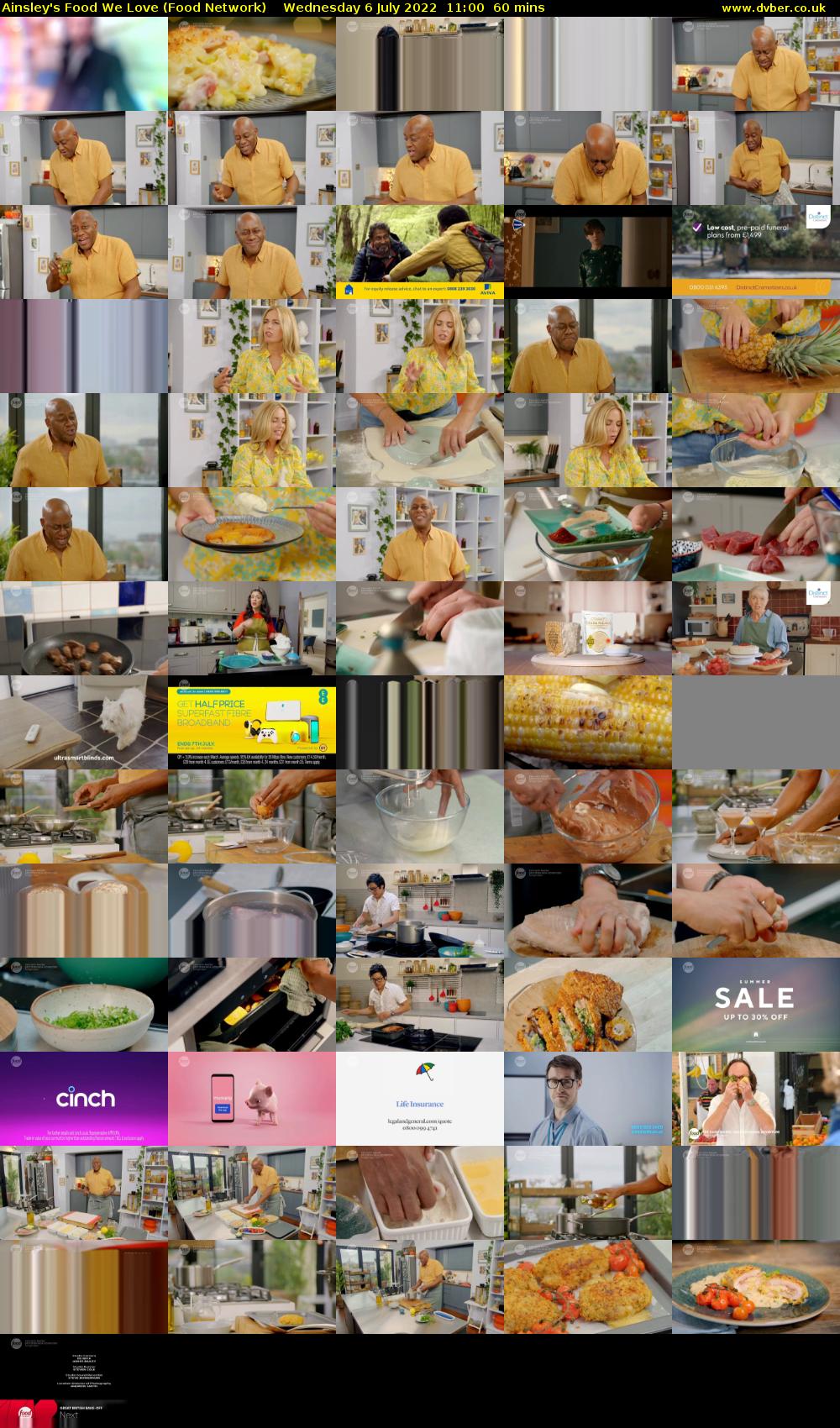Ainsley's Food We Love (Food Network) Wednesday 6 July 2022 11:00 - 12:00