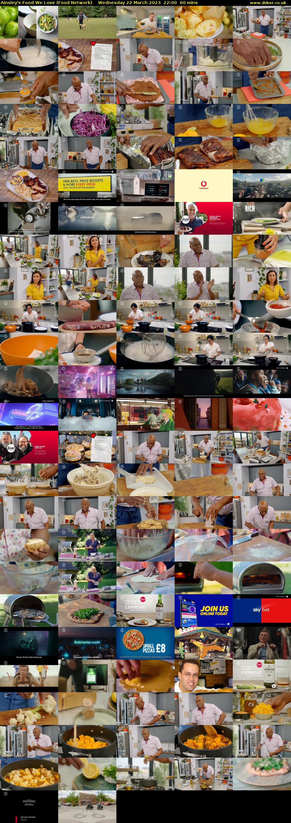 Ainsley's Food We Love (Food Network) Wednesday 22 March 2023 22:00 - 23:00