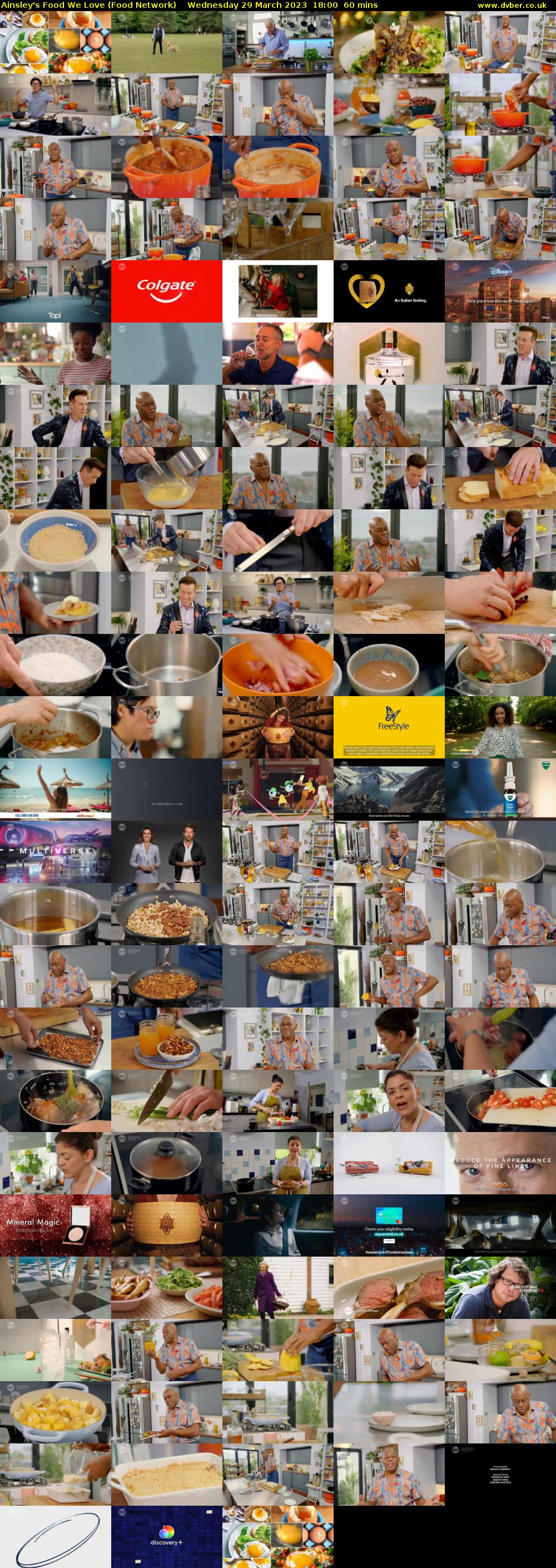 Ainsley's Food We Love (Food Network) Wednesday 29 March 2023 18:00 - 19:00