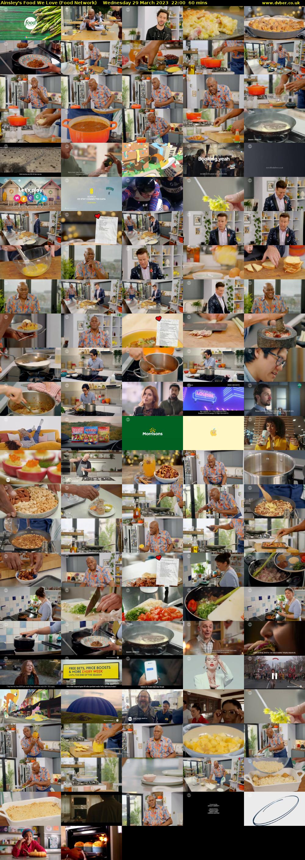 Ainsley's Food We Love (Food Network) Wednesday 29 March 2023 22:00 - 23:00