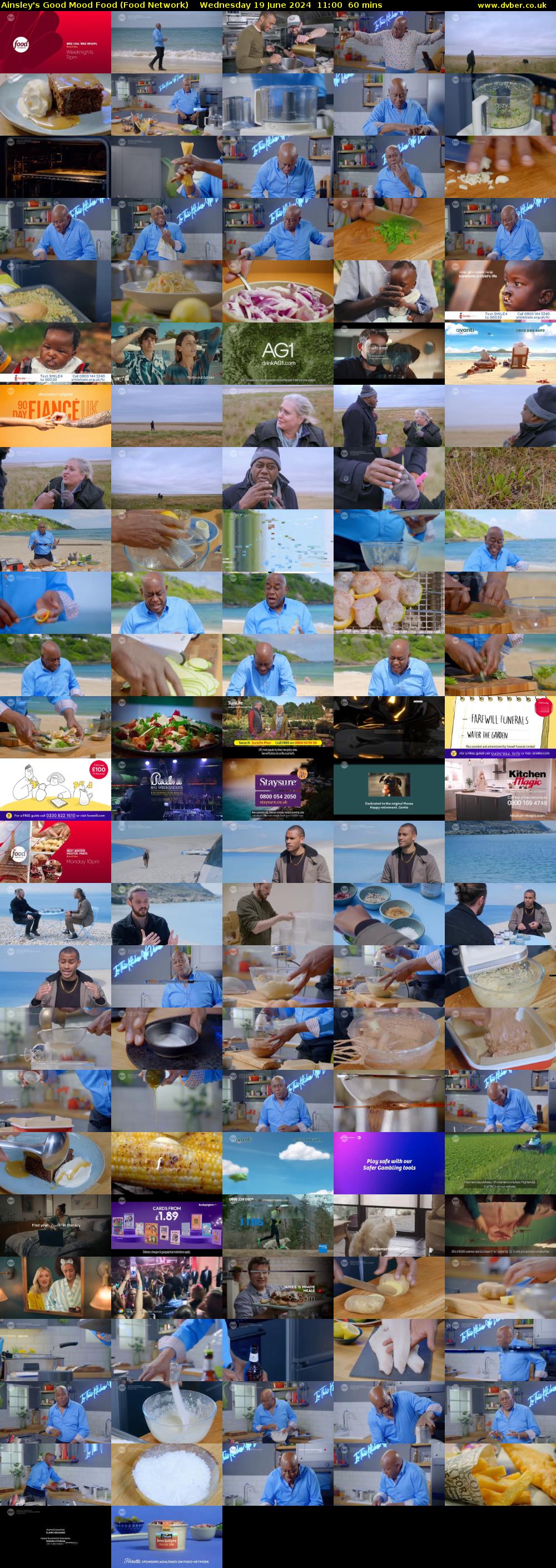 Ainsley's Good Mood Food (Food Network) Wednesday 19 June 2024 11:00 - 12:00