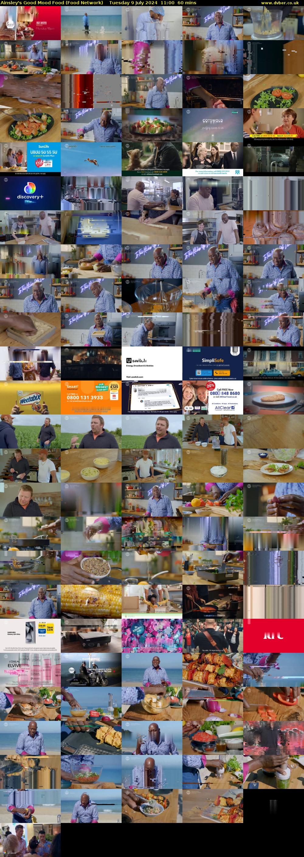 Ainsley's Good Mood Food (Food Network) Tuesday 9 July 2024 11:00 - 12:00