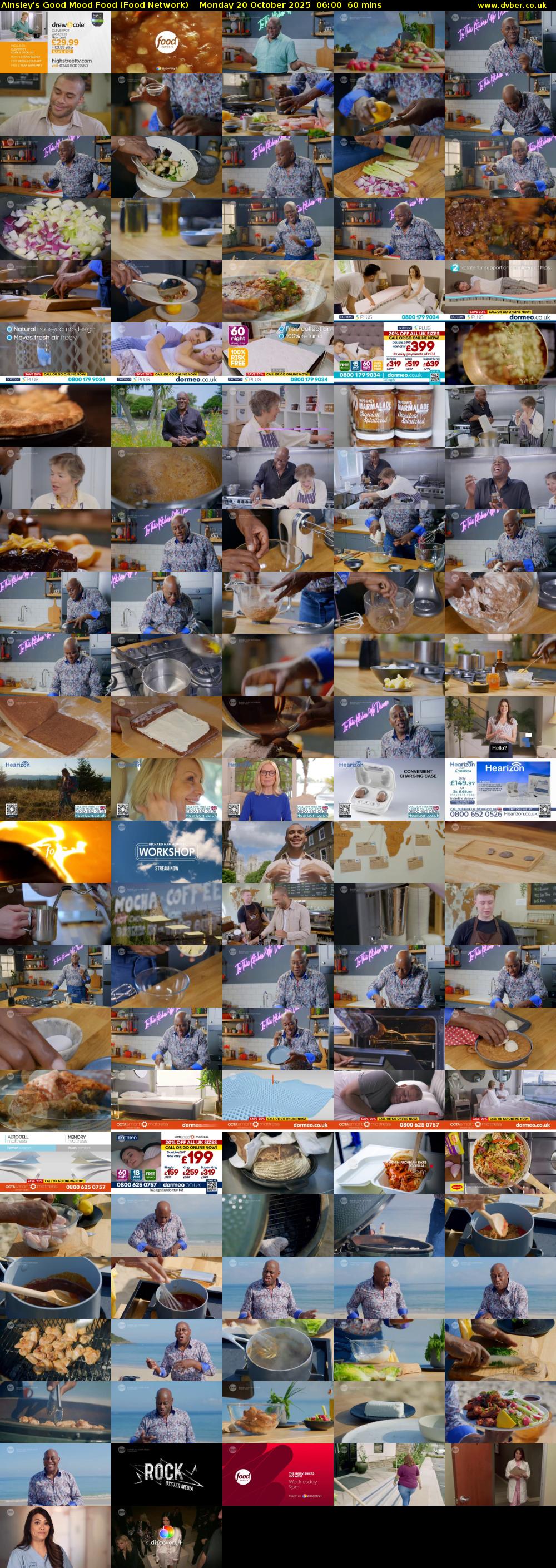 Ainsley's Good Mood Food (Food Network) Monday 20 October 2025 06:00 - 07:00