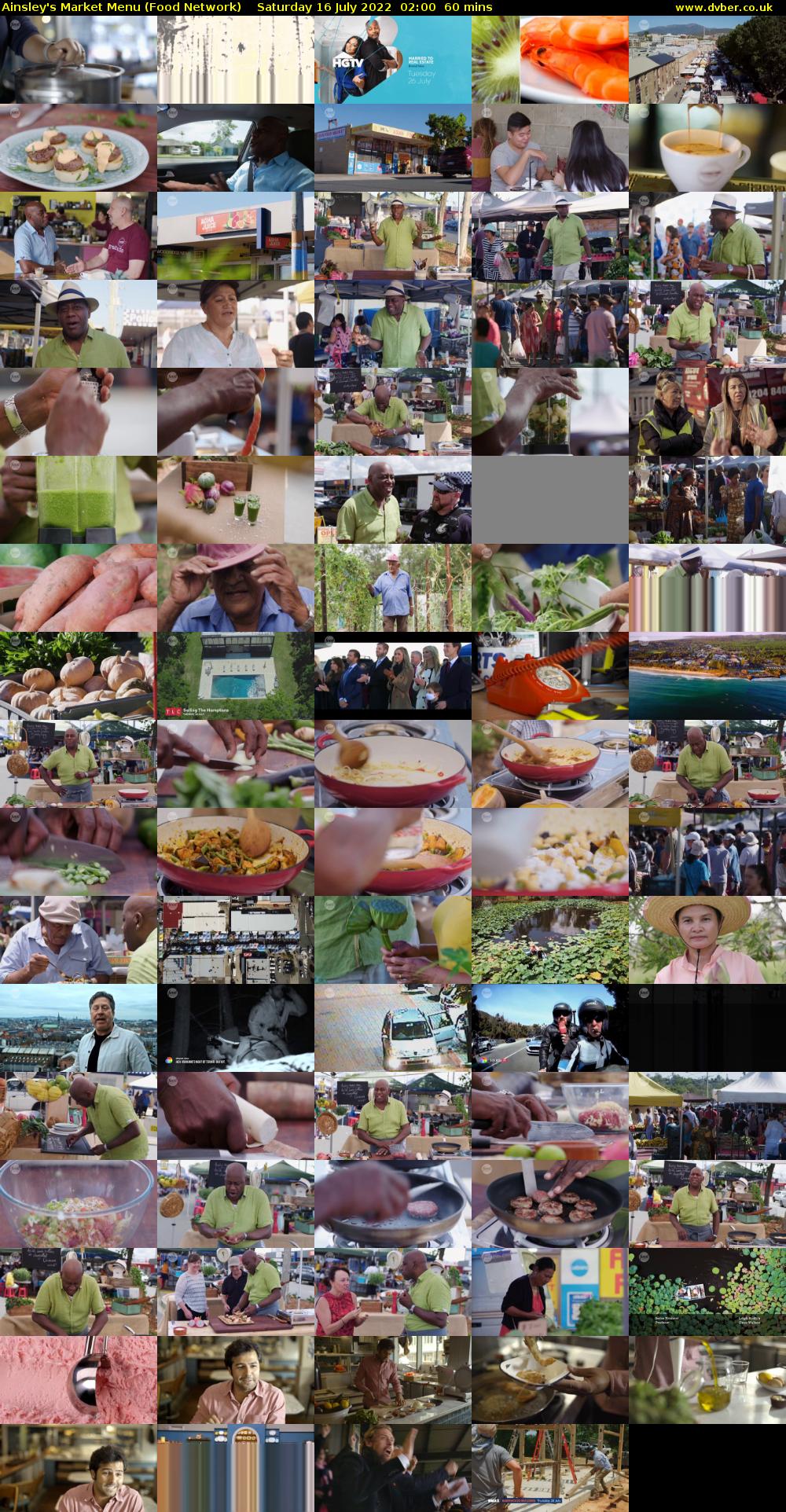Ainsley's Market Menu (Food Network) Saturday 16 July 2022 02:00 - 03:00