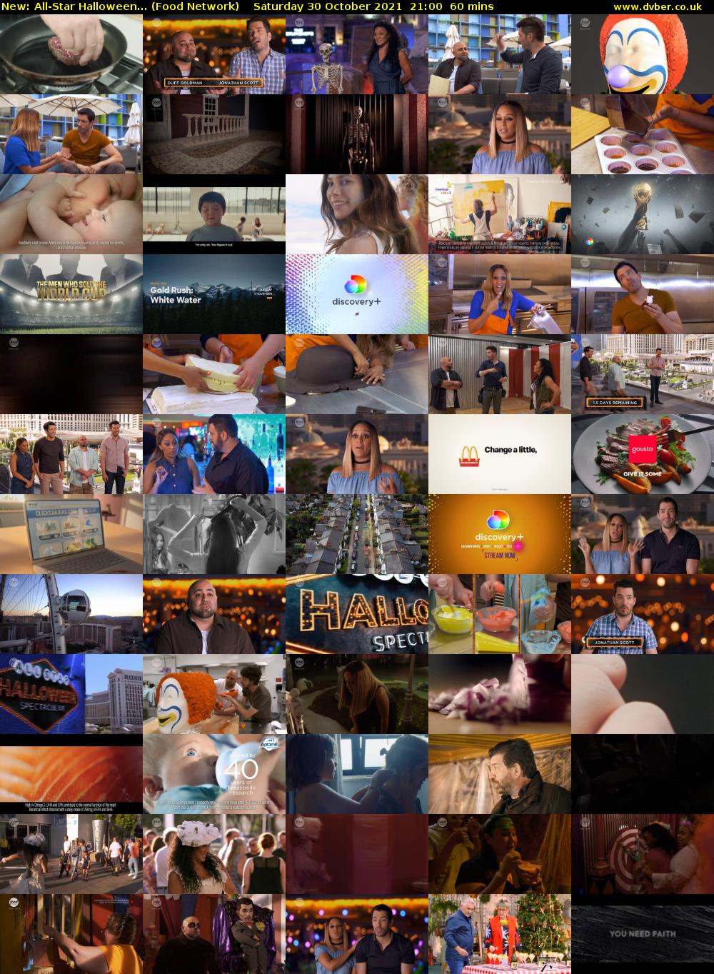 All-Star Halloween... (Food Network) Saturday 30 October 2021 21:00 - 22:00