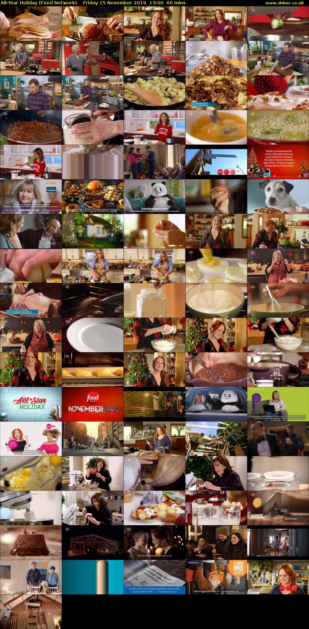 All-Star Holiday (Food Network) Friday 15 November 2019 13:00 - 14:00