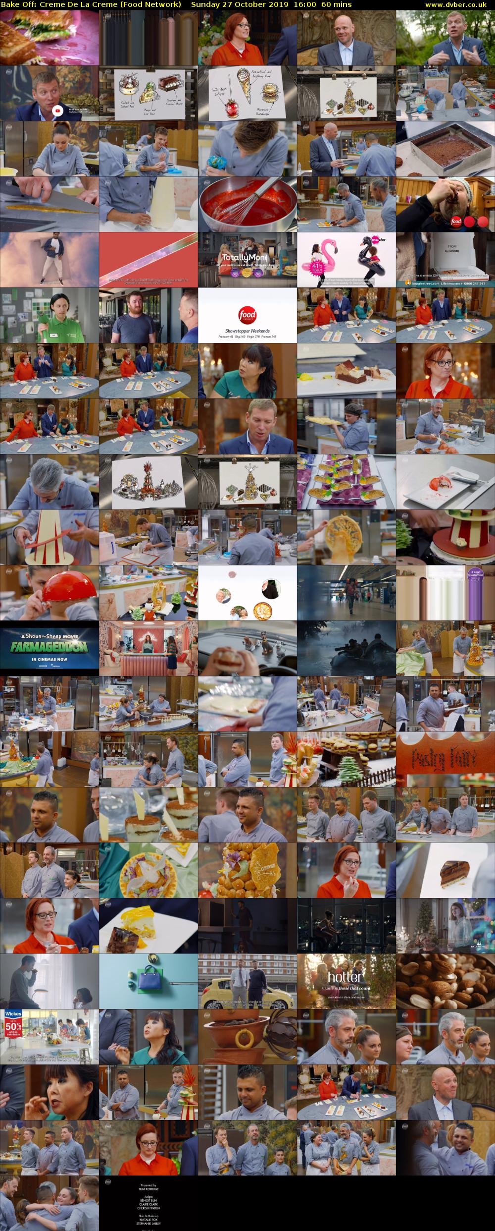 Bake Off: Creme De La Creme (Food Network) Sunday 27 October 2019 16:00 - 17:00