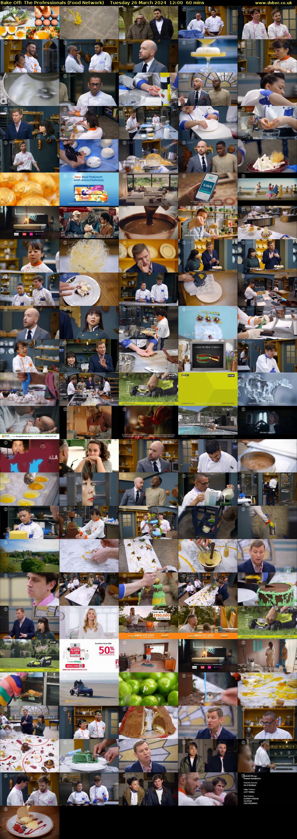 Bake Off: The Professionals (Food Network) Tuesday 26 March 2024 12:00 - 13:00