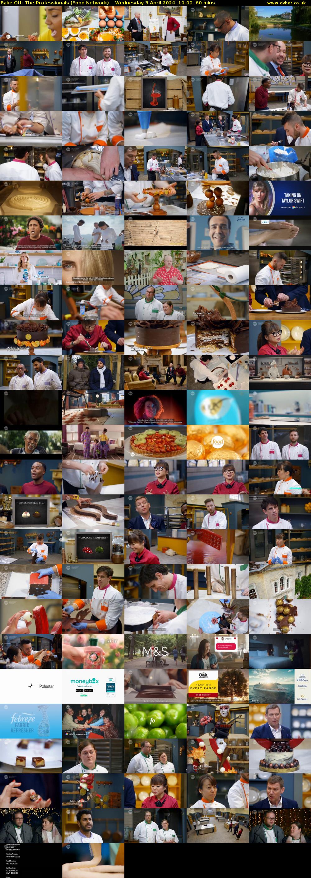 Bake Off: The Professionals (Food Network) Wednesday 3 April 2024 19:00 - 20:00