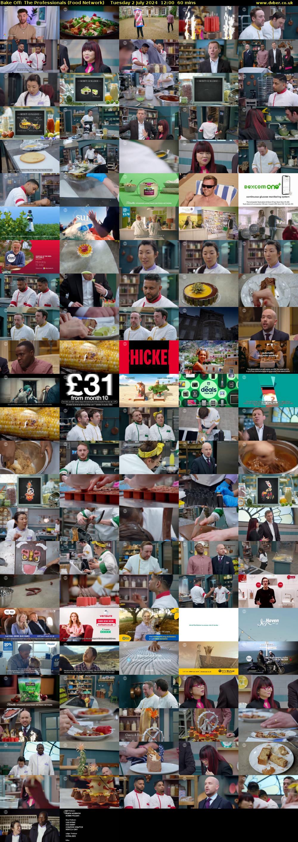 Bake Off: The Professionals (Food Network) Tuesday 2 July 2024 12:00 - 13:00