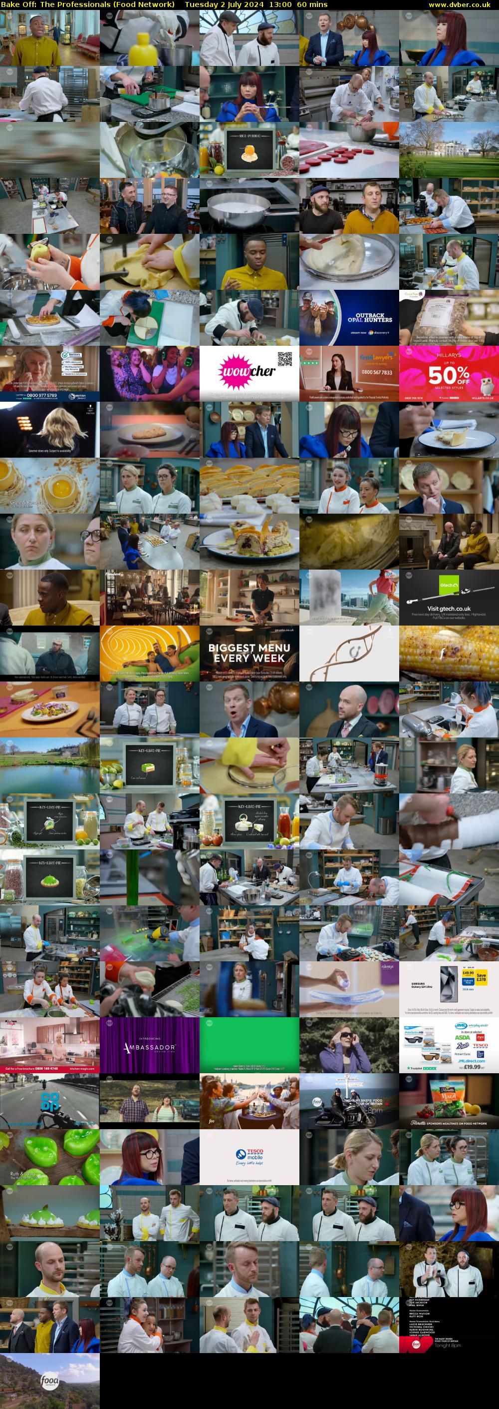 Bake Off: The Professionals (Food Network) Tuesday 2 July 2024 13:00 - 14:00