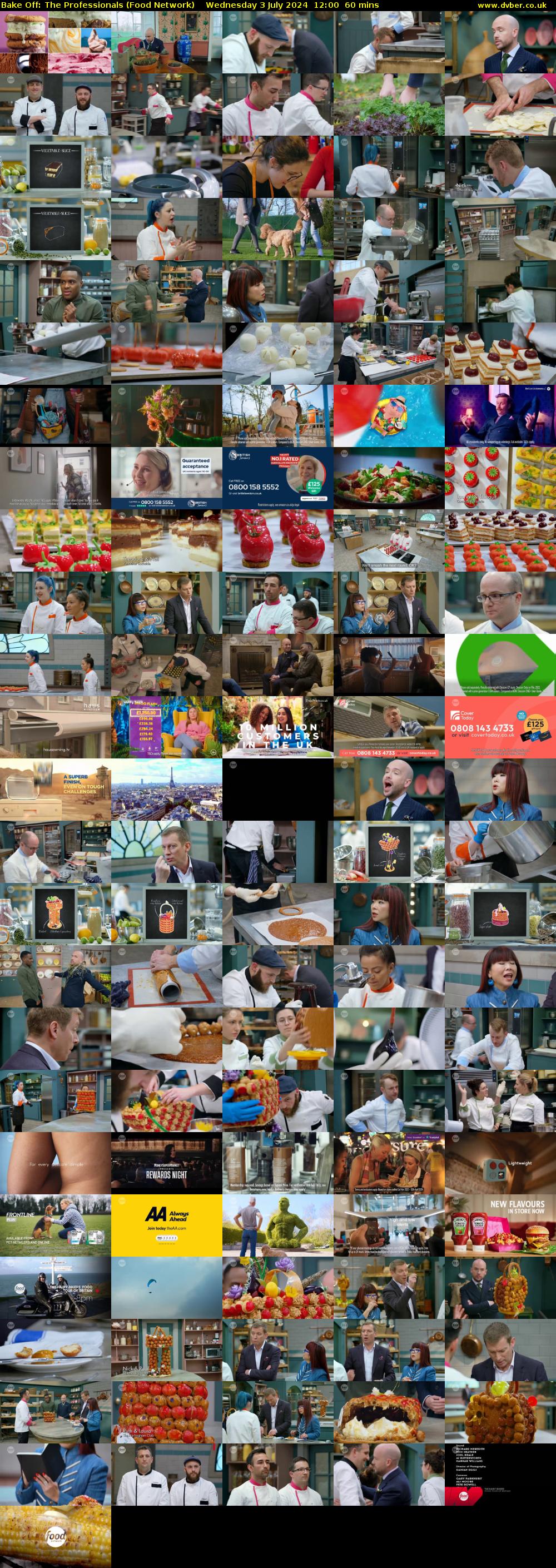 Bake Off: The Professionals (Food Network) Wednesday 3 July 2024 12:00 - 13:00