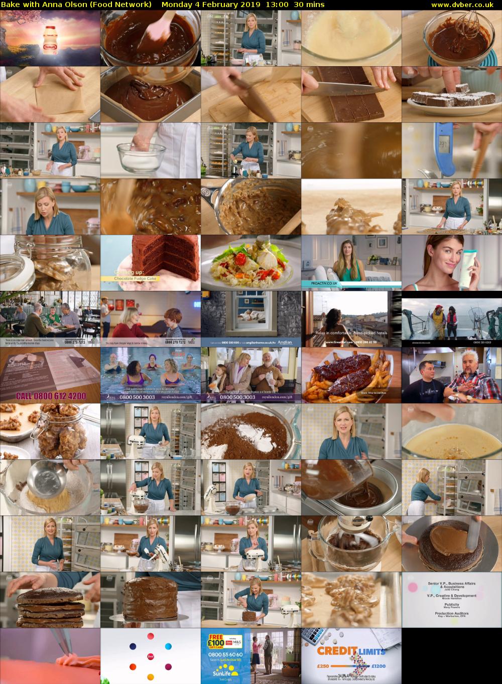 Bake with Anna Olson (Food Network) Monday 4 February 2019 13:00 - 13:30