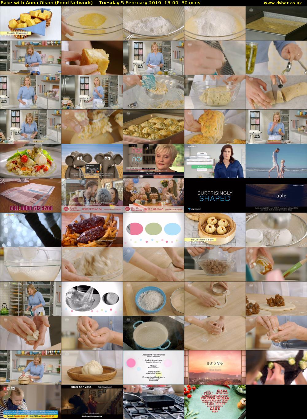 Bake with Anna Olson (Food Network) Tuesday 5 February 2019 13:00 - 13:30
