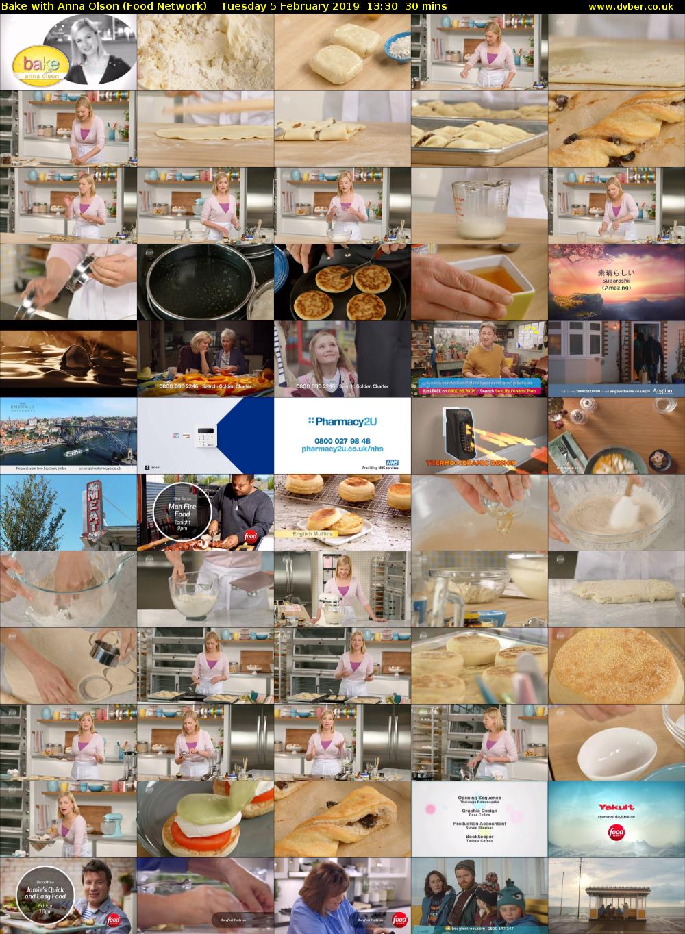 Bake with Anna Olson (Food Network) Tuesday 5 February 2019 13:30 - 14:00