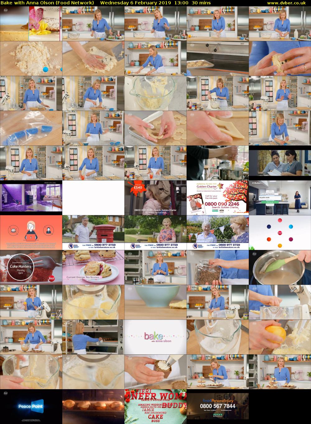 Bake with Anna Olson (Food Network) Wednesday 6 February 2019 13:00 - 13:30