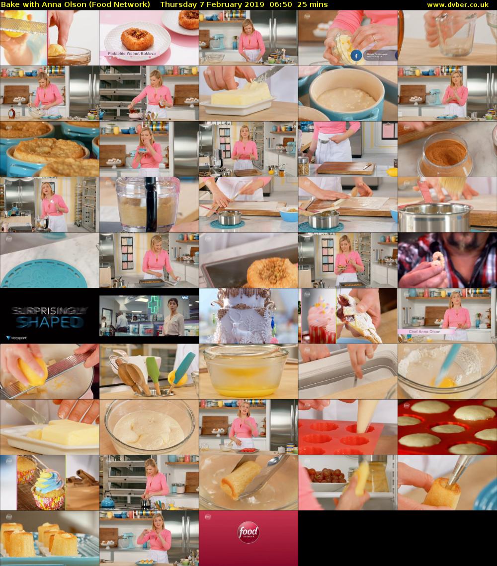 Bake with Anna Olson (Food Network) Thursday 7 February 2019 06:50 - 07:15