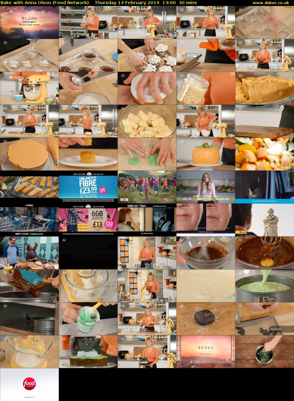 Bake with Anna Olson (Food Network) Thursday 14 February 2019 13:00 - 13:30