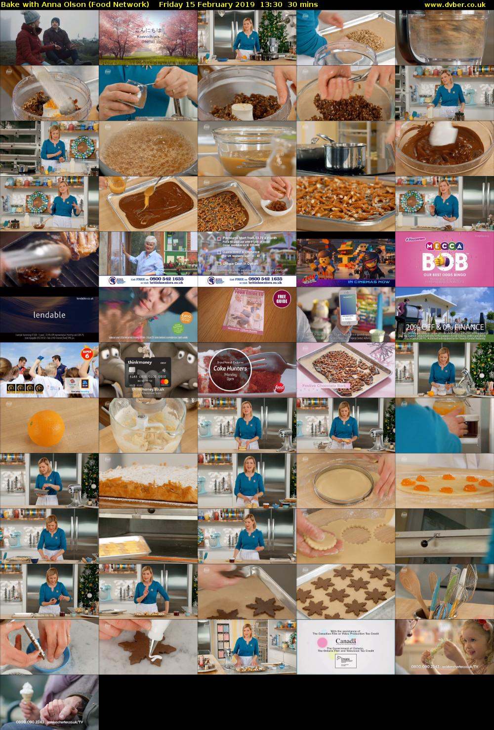 Bake with Anna Olson (Food Network) Friday 15 February 2019 13:30 - 14:00
