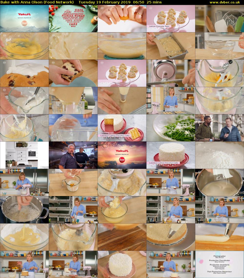 Bake with Anna Olson (Food Network) Tuesday 19 February 2019 06:50 - 07:15