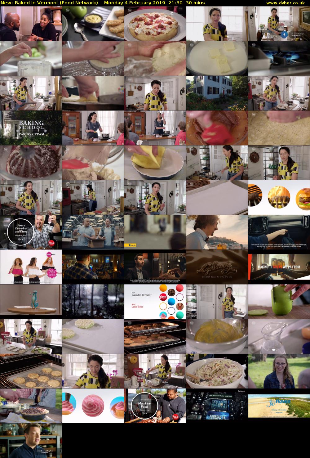 Baked in Vermont (Food Network) Monday 4 February 2019 21:30 - 22:00