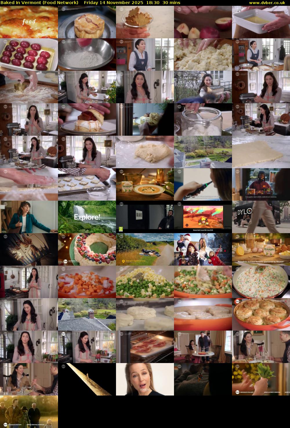 Baked in Vermont (Food Network) Friday 14 November 2025 18:30 - 19:00