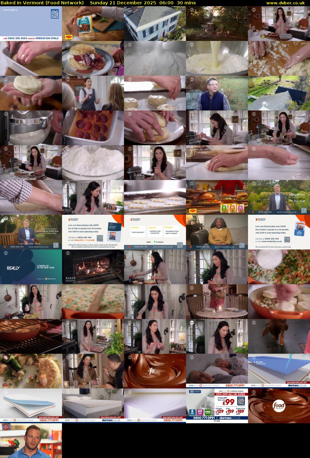 Baked in Vermont (Food Network) Sunday 21 December 2025 06:00 - 06:30