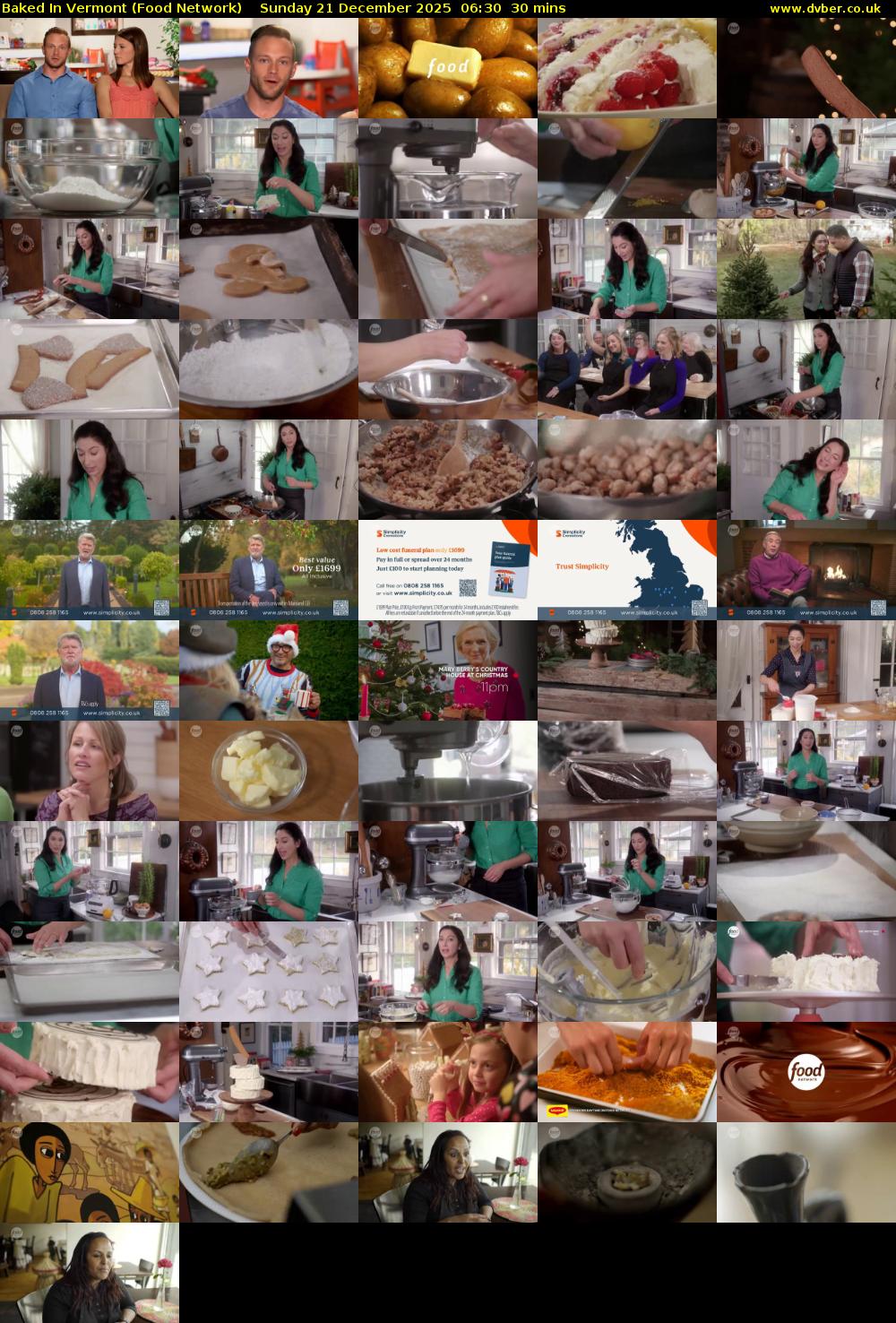 Baked in Vermont (Food Network) Sunday 21 December 2025 06:30 - 07:00