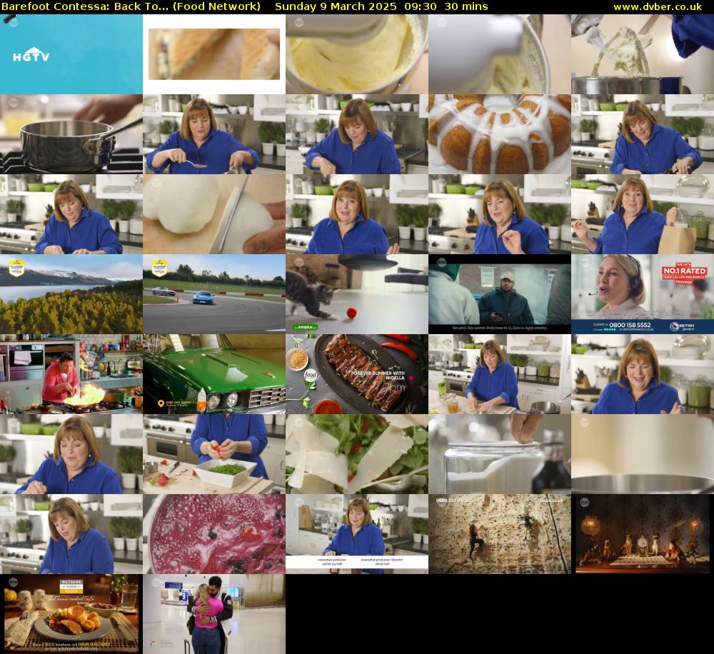 Barefoot Contessa: Back To... (Food Network) Sunday 9 March 2025 09:30 - 10:00