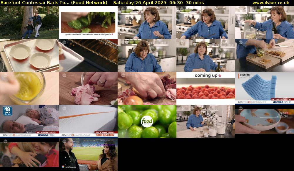 Barefoot Contessa: Back To... (Food Network) Saturday 26 April 2025 06:30 - 07:00