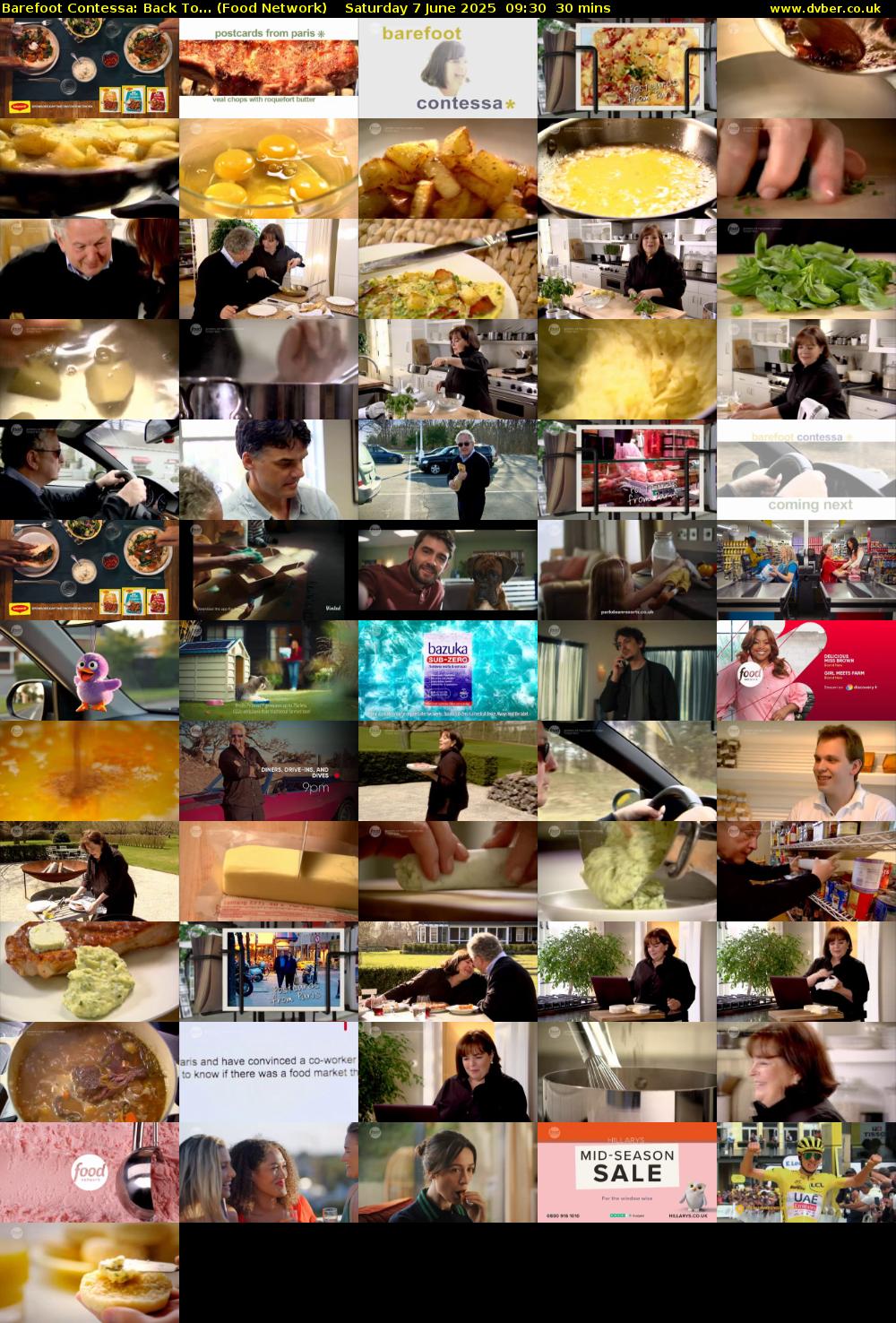 Barefoot Contessa: Back To... (Food Network) Saturday 7 June 2025 09:30 - 10:00