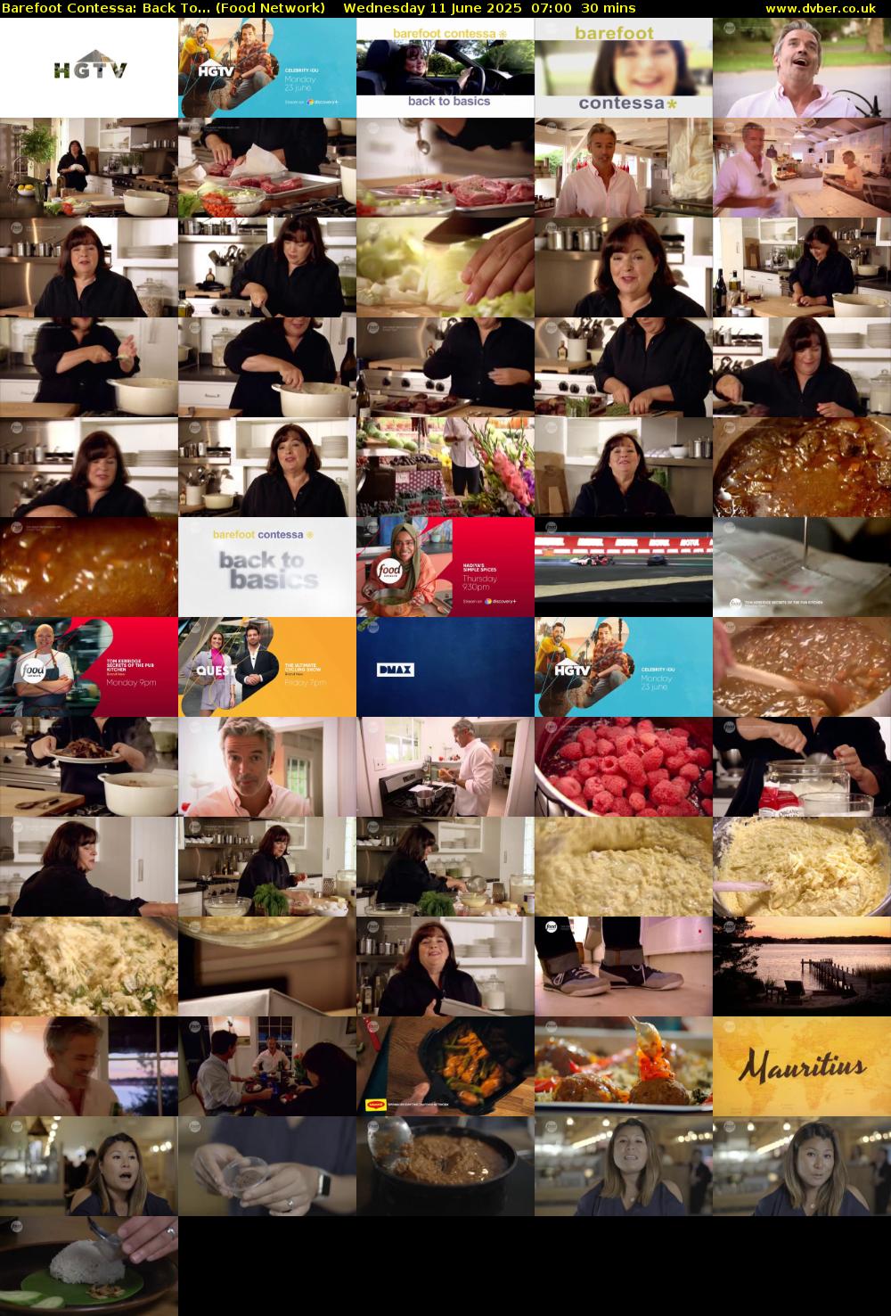 Barefoot Contessa: Back To... (Food Network) Wednesday 11 June 2025 07:00 - 07:30