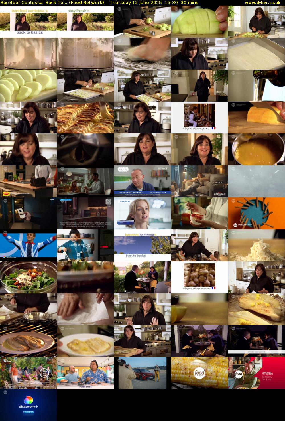 Barefoot Contessa: Back To... (Food Network) Thursday 12 June 2025 15:30 - 16:00