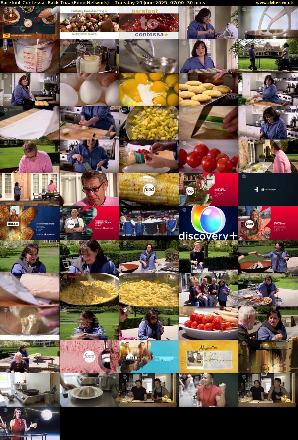 Barefoot Contessa: Back To... (Food Network) Tuesday 24 June 2025 07:00 - 07:30
