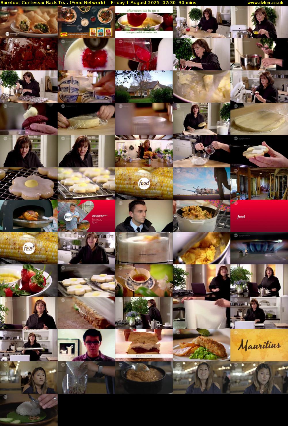Barefoot Contessa: Back To... (Food Network) Friday 1 August 2025 07:30 - 08:00