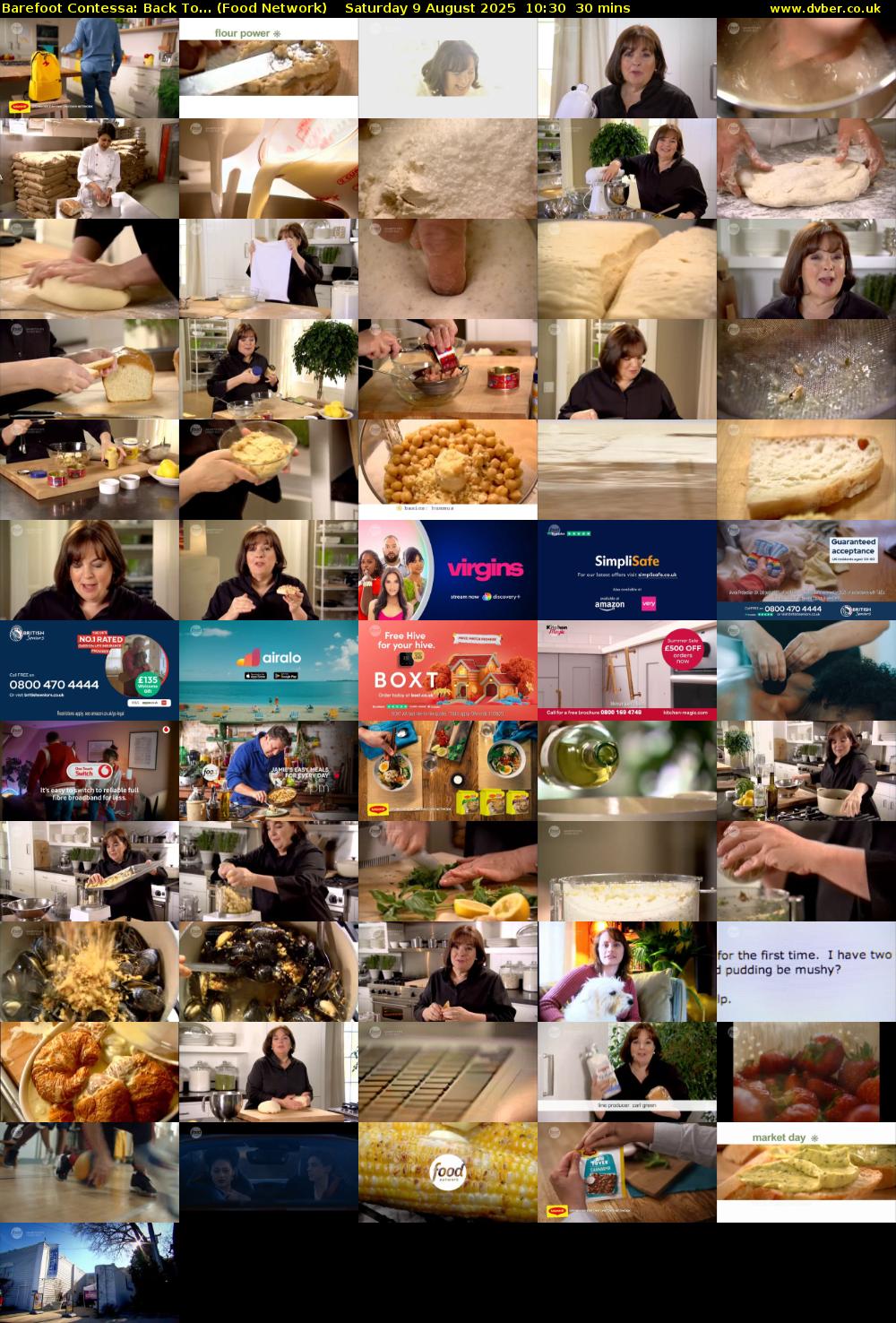 Barefoot Contessa: Back To... (Food Network) Saturday 9 August 2025 10:30 - 11:00